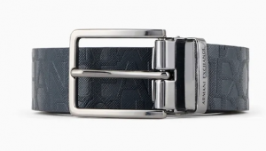 ARMANI EXCHANGE – Cintura Uomo in Materiale Riciclato Blu