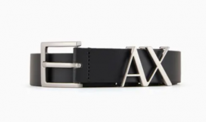 ARMANI EXCHANGE – Cintura in Pelle con Ardiglione Nero