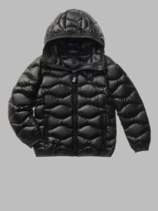 BLAUER – Piumino Bambina Imbottito a Onde Nero