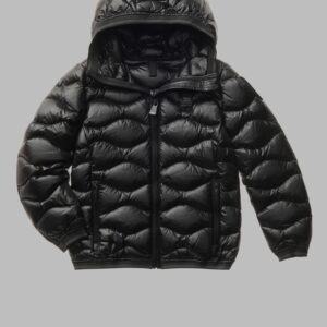 BLAUER – Piumino Bambina Imbottito a Onde Nero