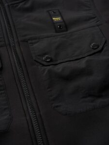 BLAUER – Felpa Uomo in Neoprene e Taslan Nero