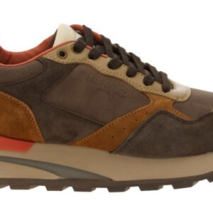 BLAUER – Scarpe Uomo Sneakers in Vera Pelle Scamosciata Marrone