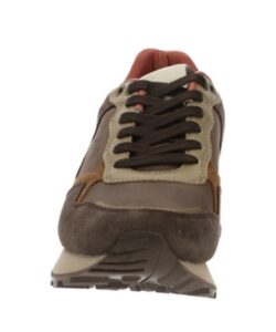 BLAUER – Scarpe Uomo Sneakers in Vera Pelle Scamosciata Marrone