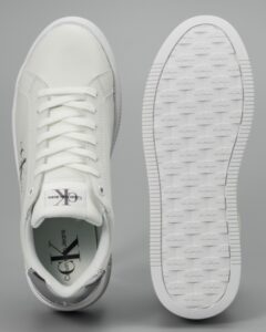 CALVIN KLEIN JEANS – Sneaker Donna Bold Platform Lo Lace Leather Bianco