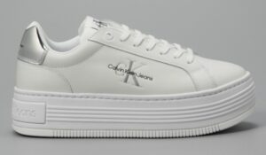 CALVIN KLEIN JEANS – Sneaker Donna Bold Platform Lo Lace Leather Bianco