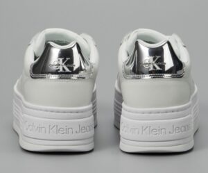 CALVIN KLEIN JEANS – Sneaker Donna Bold Platform Lo Lace Leather Bianco