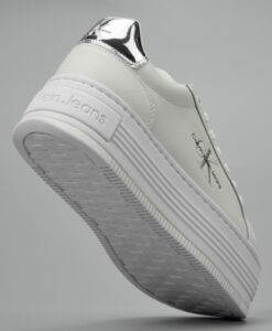 CALVIN KLEIN JEANS – Sneaker Donna Bold Platform Lo Lace Leather Bianco
