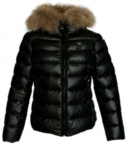 BLAUER – Piumino Bambina Imbottito con Pelliccia Rimovibile Nero