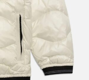 BLAUER – Piumino Bambina Imbottito a Onde Bianco