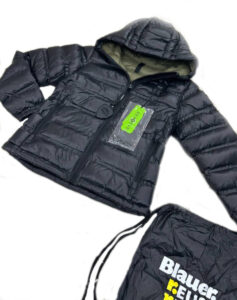 BLAUER – Piumino Bambina Imbottito Ovattato con Chiusura Zip Nero