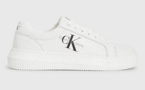 CALVIN KLEIN JEANS – Scarpe Donna Sneaker in Pelle Bianco