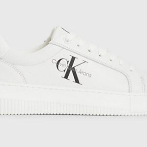 CALVIN KLEIN JEANS – Scarpe Donna Sneaker in Pelle Bianco