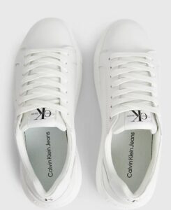 CALVIN KLEIN JEANS – Scarpe Donna Sneaker in Pelle Bianco