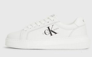 CALVIN KLEIN JEANS – Scarpe Donna Sneaker in Pelle Bianco