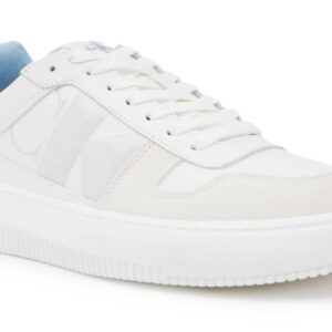 CALVIN KLEIN JEANS – Sneaker Uomo Chunky Cupsole Lth Bianco-Blu Scuro-Ostrica