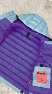 BLAUER – Piumino Baby Imbottito con Chiusura Zip Celeste
