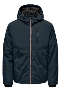 ONLY & SONS – Giubbino Uomo Onsjayden Hood Jacket Otw Blu Scuro