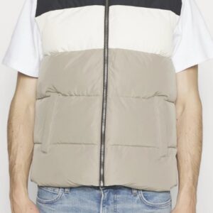ONLY & SONS – Smanicato Uomo Onsmelvin Live Puffer Vest Blu Scuro/Bianco/Vintage Khaki