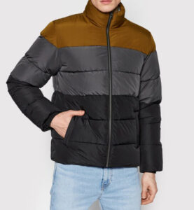 ONLY & SONS – Giubbino Uomo Onsmelvin Life Quilted Jacket Marrone/Grigio/Nero