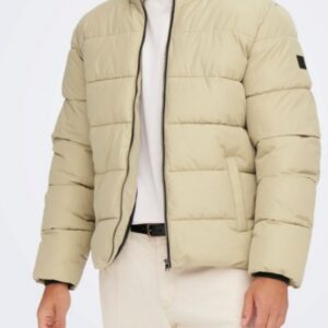 ONLY & SONS – Giubbino Uomo Onsmelvin Life Quilted Jacket Beige
