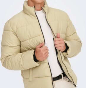 ONLY & SONS – Giubbino Uomo Onsmelvin Life Quilted Jacket Beige