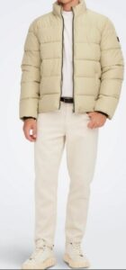 ONLY & SONS – Giubbino Uomo Onsmelvin Life Quilted Jacket Beige