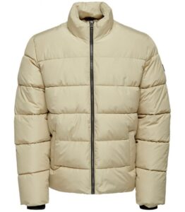 ONLY & SONS – Giubbino Uomo Onsmelvin Life Quilted Jacket Beige