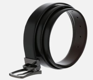 CALVIN KLEIN – Cintura Uomo Testa di Moro in Pelle Regolabile Nero
