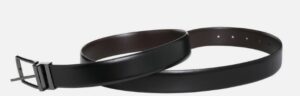 CALVIN KLEIN – Cintura Uomo Testa di Moro in Pelle Regolabile Nero
