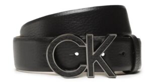 CALVIN KLEIN – Cintura Uomo Metal Bombe Inlay 35mm Nero