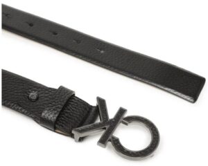 CALVIN KLEIN – Cintura Uomo Metal Bombe Inlay 35mm Nero