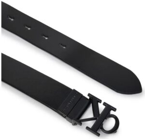 CALVIN KLEIN JEANS – Cintura da Donna Round Mono Belt 30Mm Nero/Argento