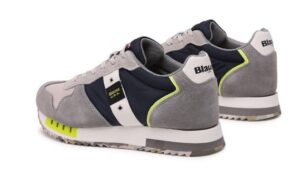 BLAUER – Scarpe Uomo Running Queens Blu Navy/Verde Navy/Grigio