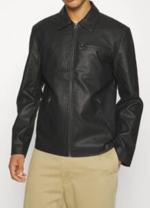 ONLY & SONS – Giubbino Uomo in Pelle OnSeven Pu Jacket Nero