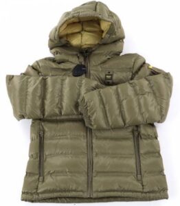 BLAUER – Piumino Baby Imbottito con Chiusura Zip Verde