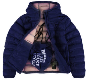 BLAUER – Piumino Bambina Imbottito Ovattato con Chiusura Zip Blu Scuro