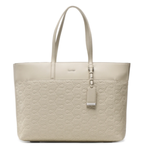 CALVIN KLEIN – Borsa Donna Must Shopper Lg Em Mono Beige