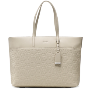 CALVIN KLEIN – Borsa Donna Must Shopper Lg Em Mono Beige