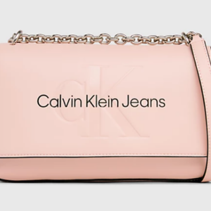 CALVIN KLEIN – Borsa Donna Sculpted Ew Flap Conv25 Mono Conchiglia Pallida