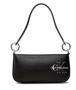 CALVIN KLEIN – Borsa Donna Sulpted Shoulder Pouch Two Tone Nero