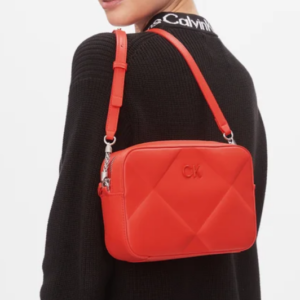 CALVIN KLEIN – Borsa Donna Re-Lock Quilt Camera Bag Rosso