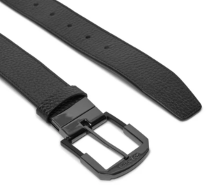CALVIN KLEIN – Cintura da Uomo Double-Face in Pelle Nero/Blu Navy