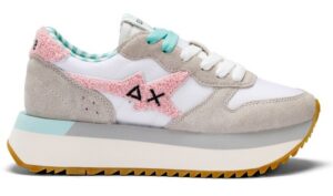 SUN 68 – Scarpe Donna Big Stargirl Sponge Logo Bianco