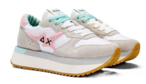 SUN 68 – Scarpe Donna Big Stargirl Sponge Logo Bianco