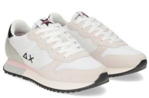 SUN 68 – Scarpe Donna Stargirl Glitter Logo Bianco Panna