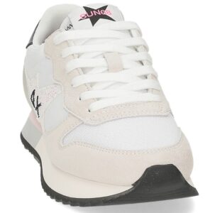 SUN 68 – Scarpe Donna Stargirl Glitter Logo Bianco Panna