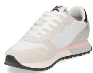 SUN 68 – Scarpe Donna Stargirl Glitter Logo Bianco Panna
