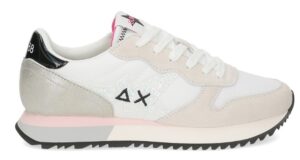 SUN 68 – Scarpe Donna Stargirl Glitter Logo Bianco Panna