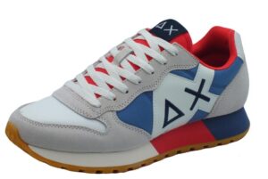 SUN 68 – Scarpe Uomo Jaki Bicolor Bianco/Avio