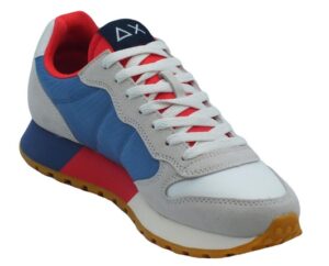 SUN 68 – Scarpe Uomo Jaki Bicolor Bianco/Avio